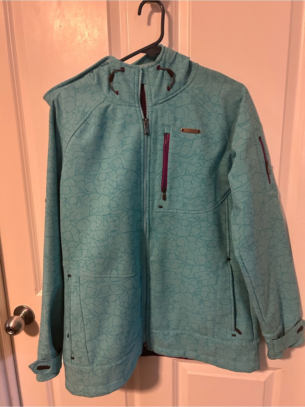 Womens Under Armour  Light Teal Softshell Jacket with Hood